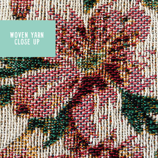 Woven Floral Throw Blanket