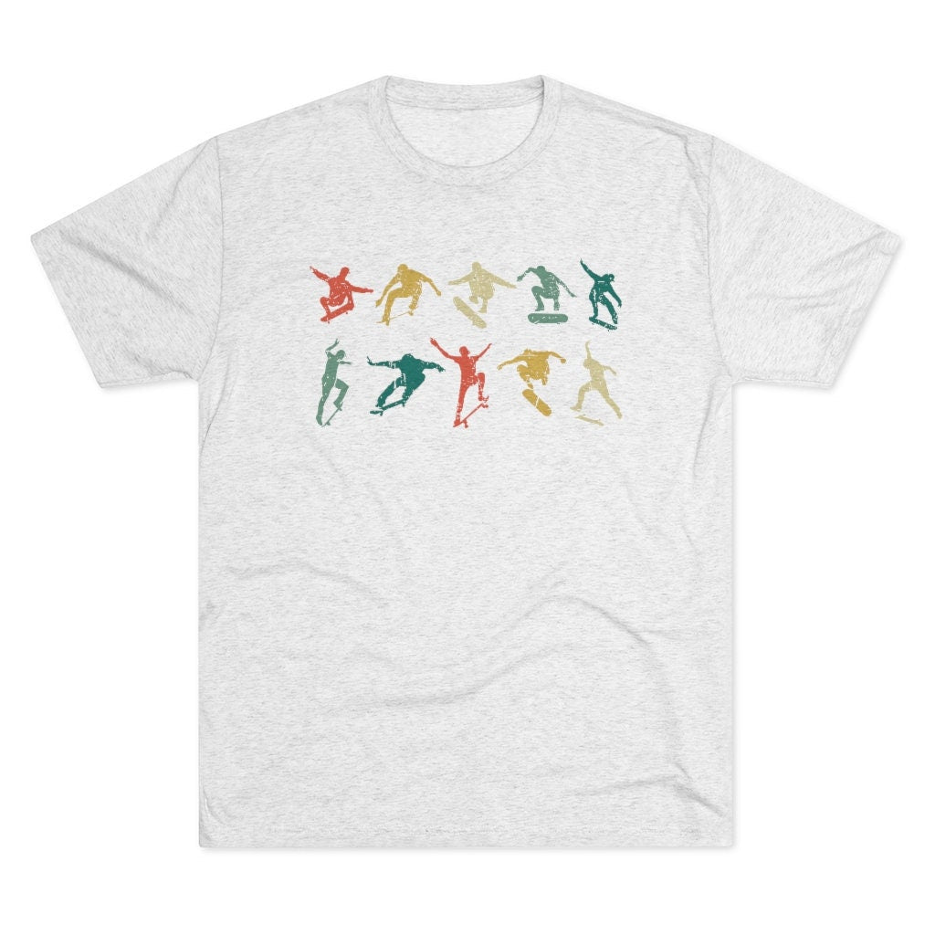 Men's Retro Skateboarders Tri-Blend Crew Tee