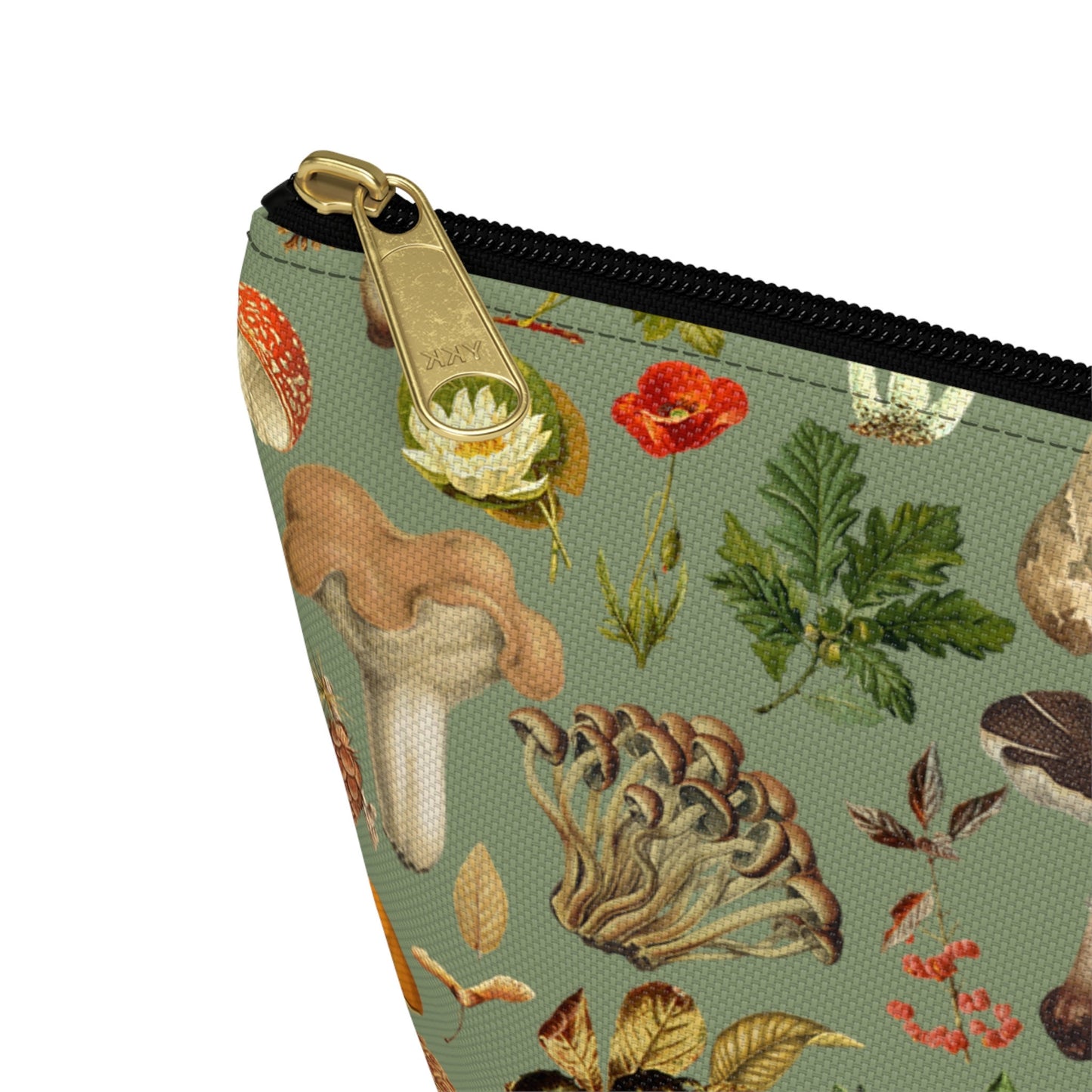 Sage Green Mushroom Accessory Pouch