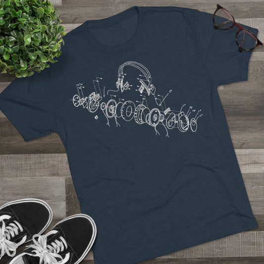 Headphones Blueprint Tri-blend Tee