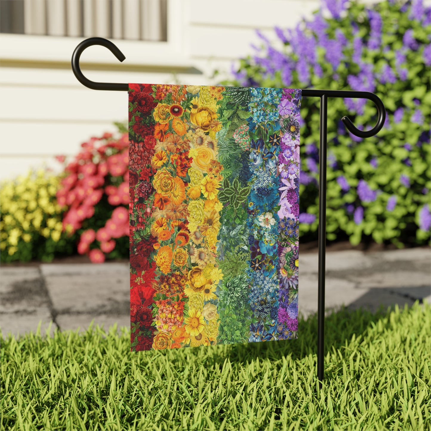 Floral Pride Flag Garden & House Banner