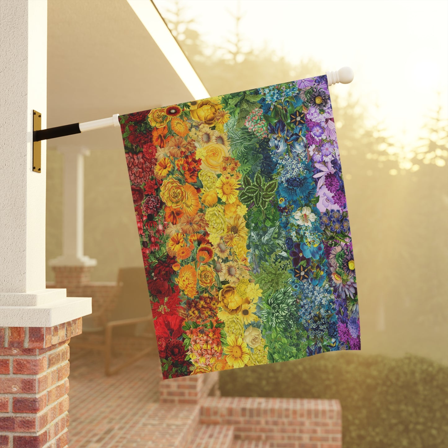 Floral Pride Flag Garden & House Banner