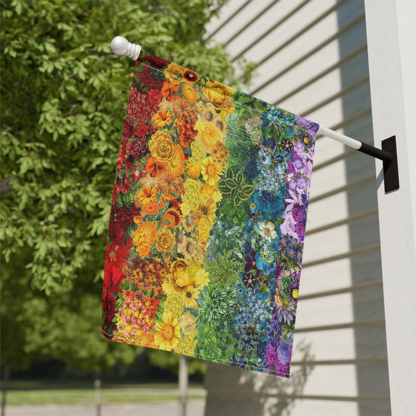 Floral Pride Flag Garden & House Banner