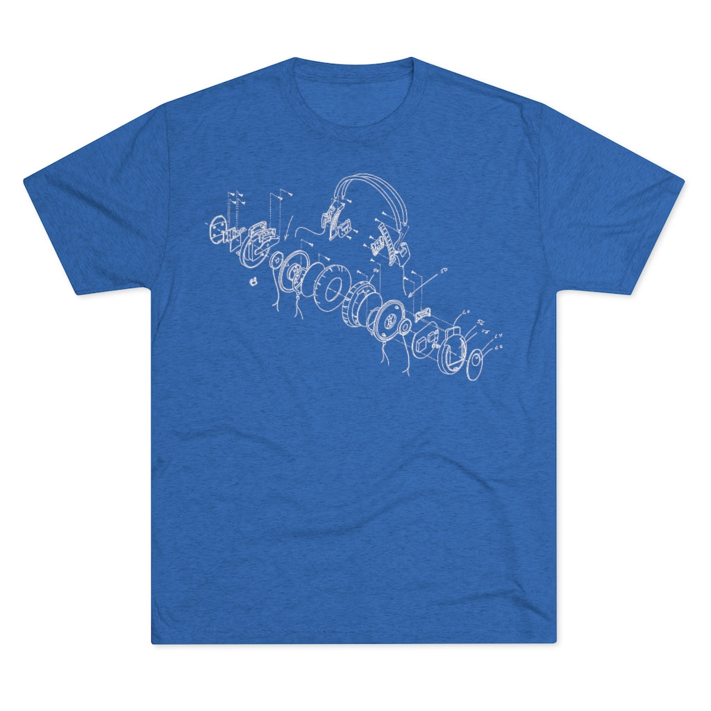 Headphones Blueprint Tri-blend Tee