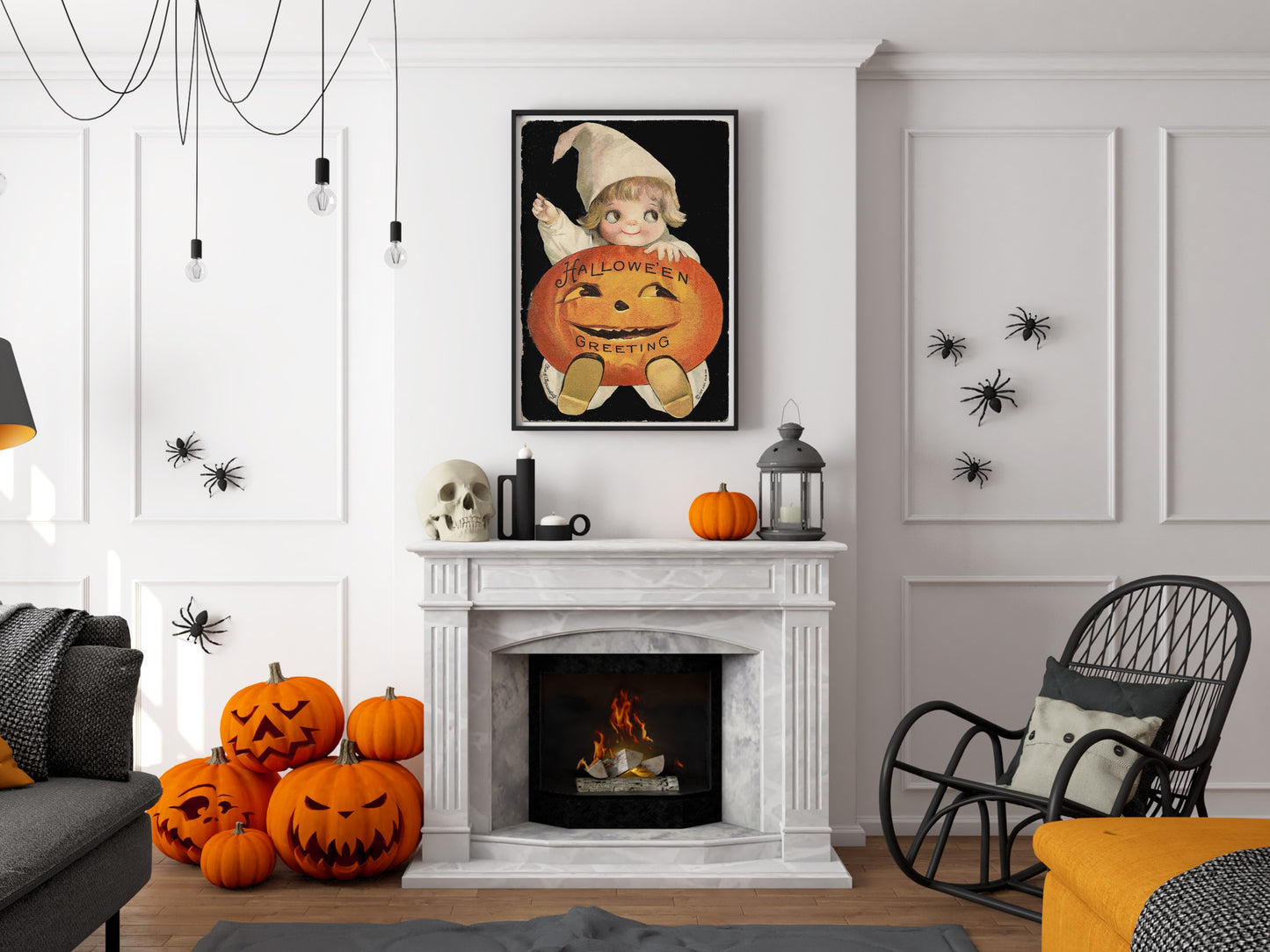 Vintage Retro Halloween Poster Prints