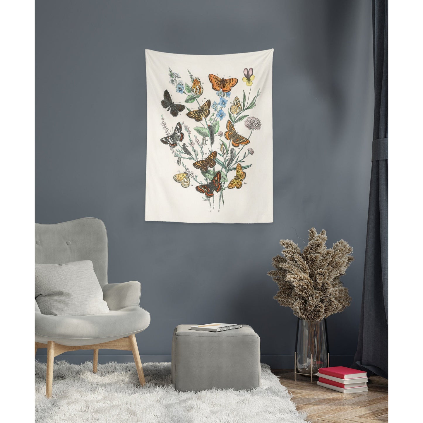 Vintage Butterfly Tapestry