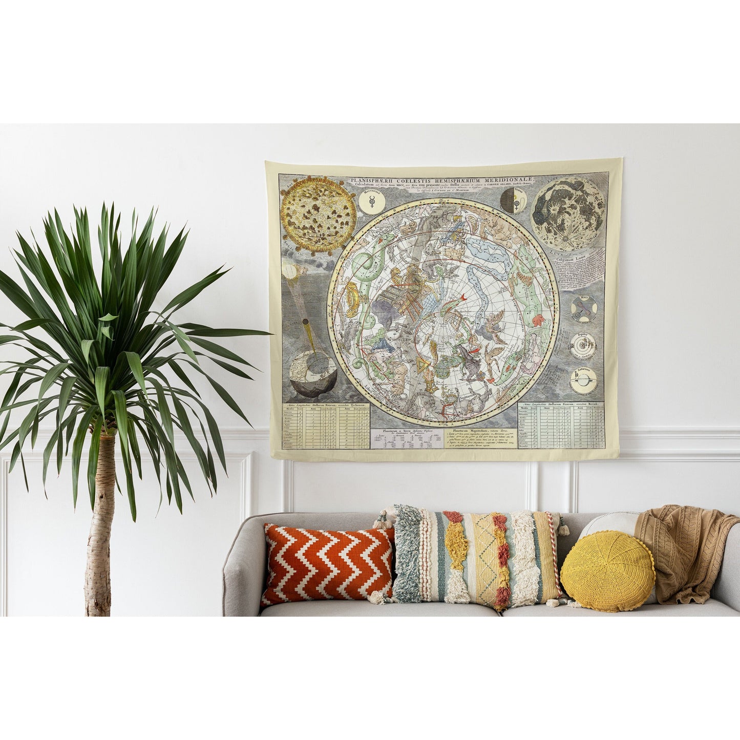 Vintage Zodiac Constellation Tapestry