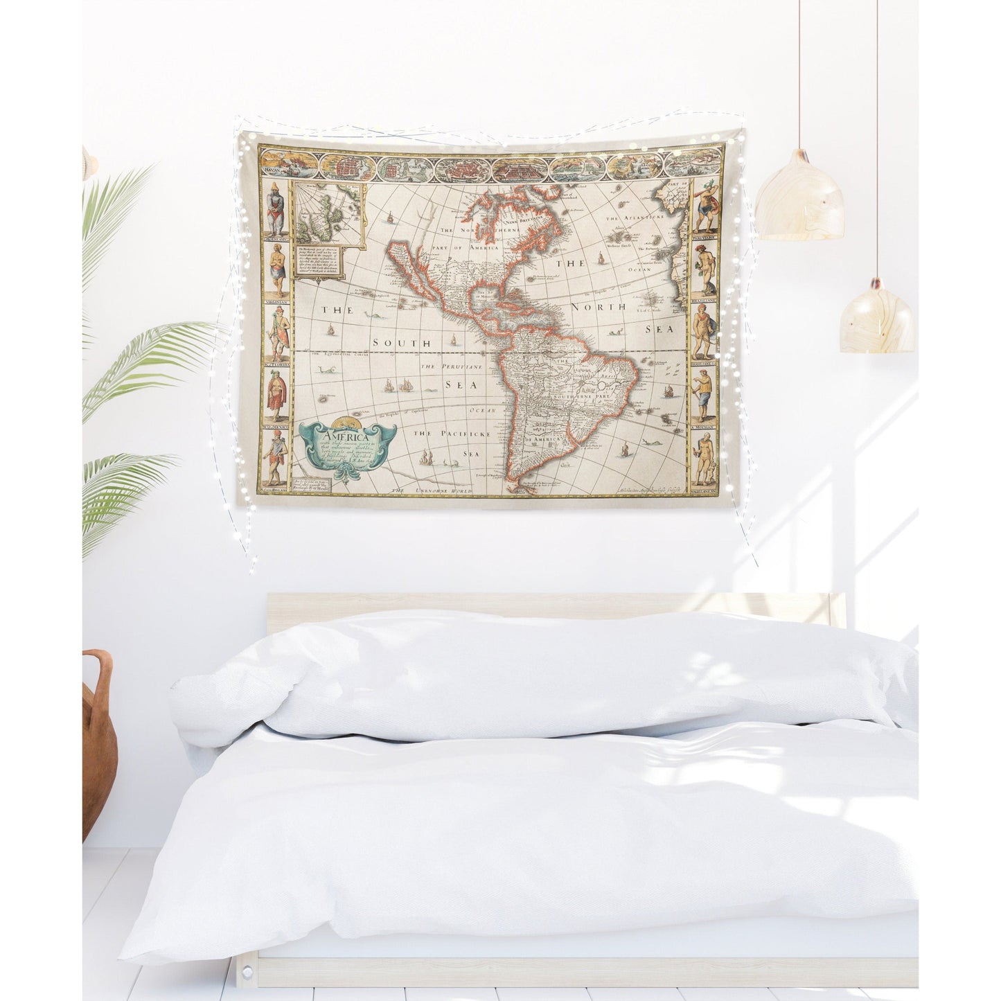 Americas Map Tapestry