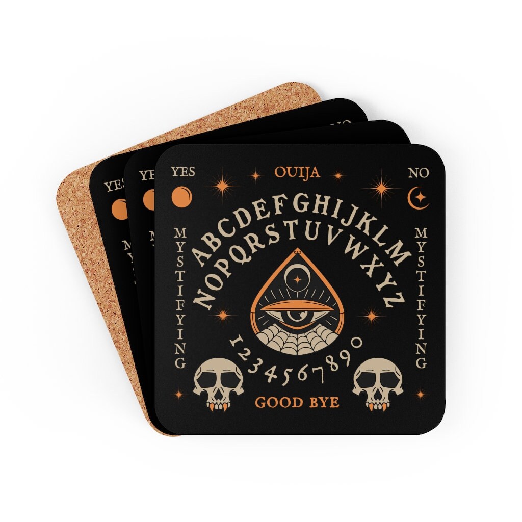 Ouija Board Corkwood Coaster Set