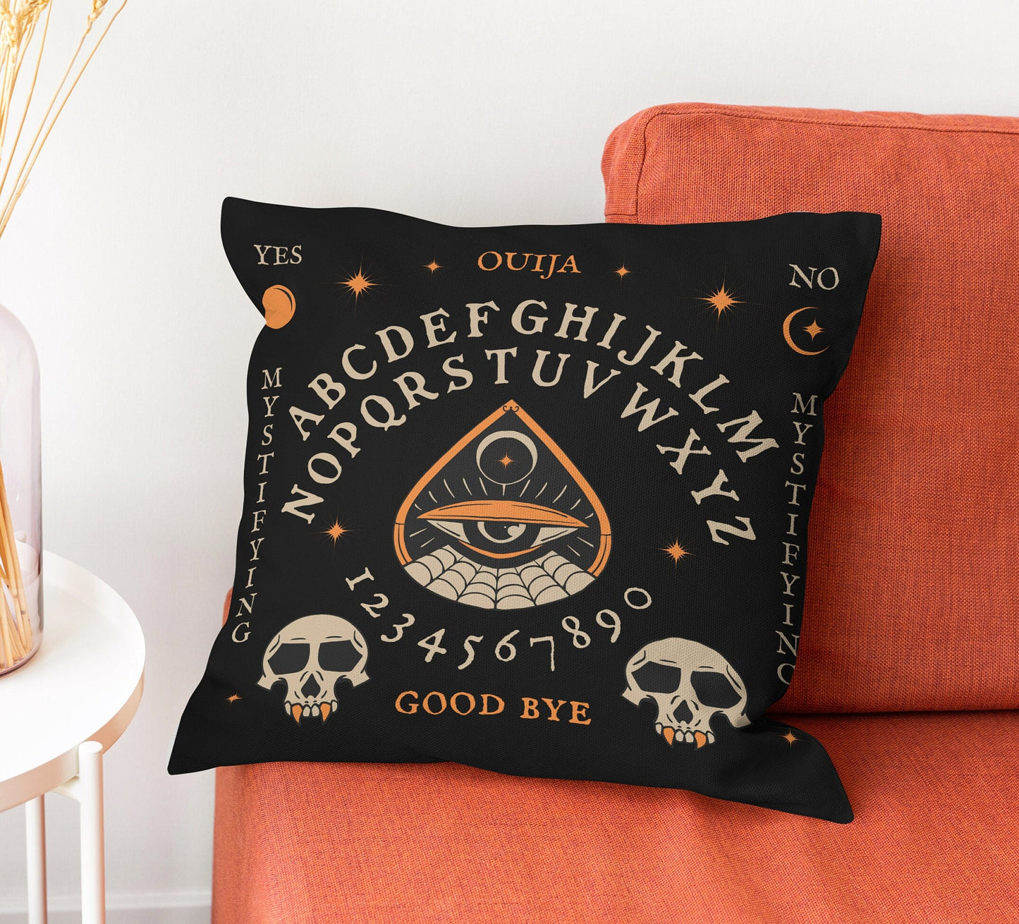 Ouija Board Pillow Retro Halloween Throw Cushion