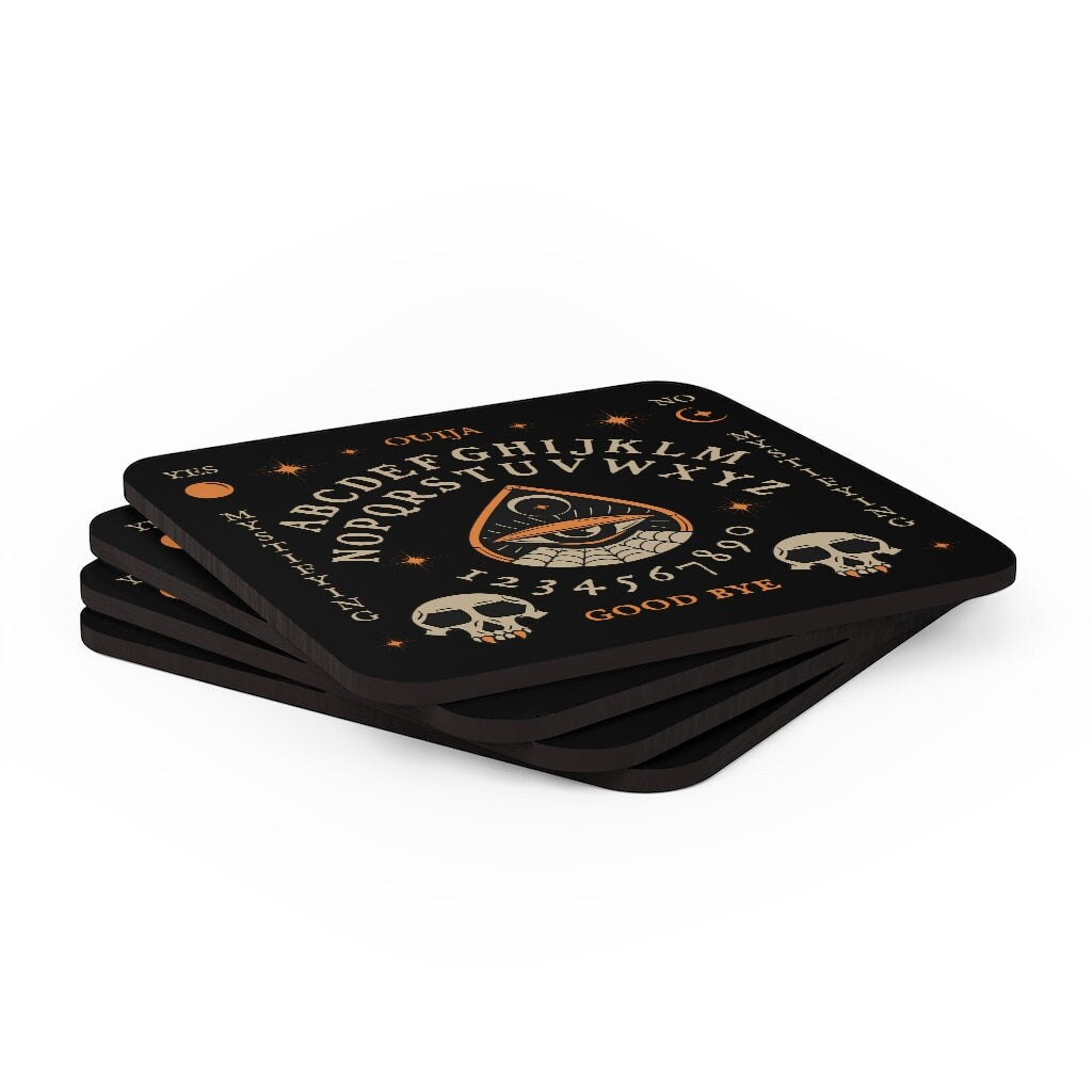 Ouija Board Corkwood Coaster Set