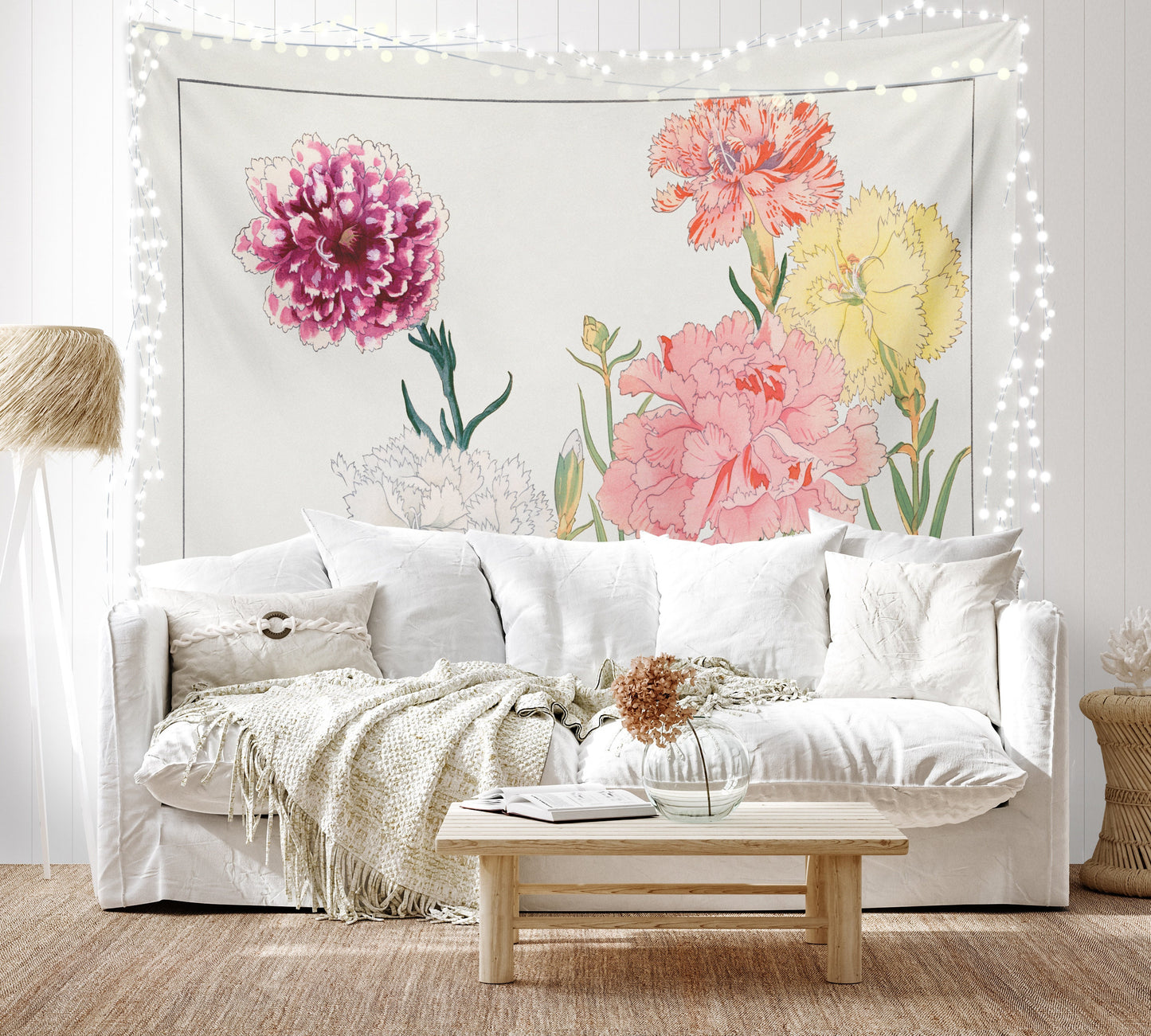 Carnation Floral Tapestry