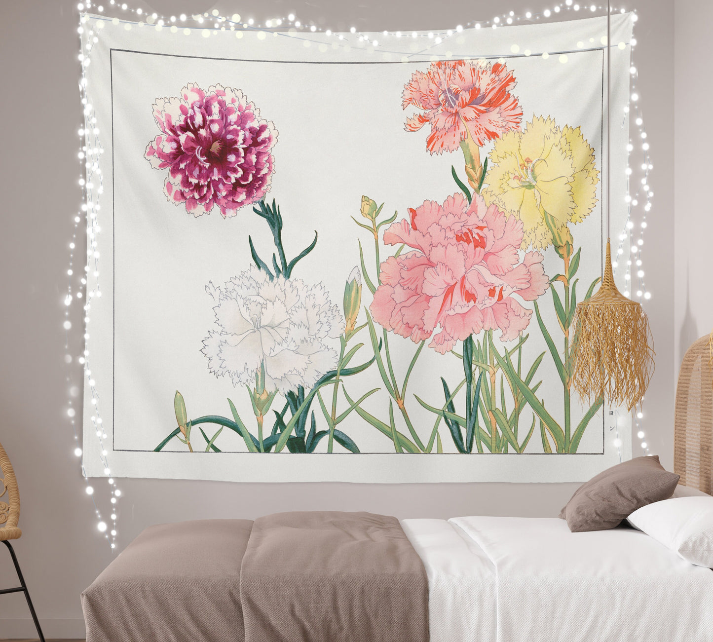 Carnation Floral Tapestry