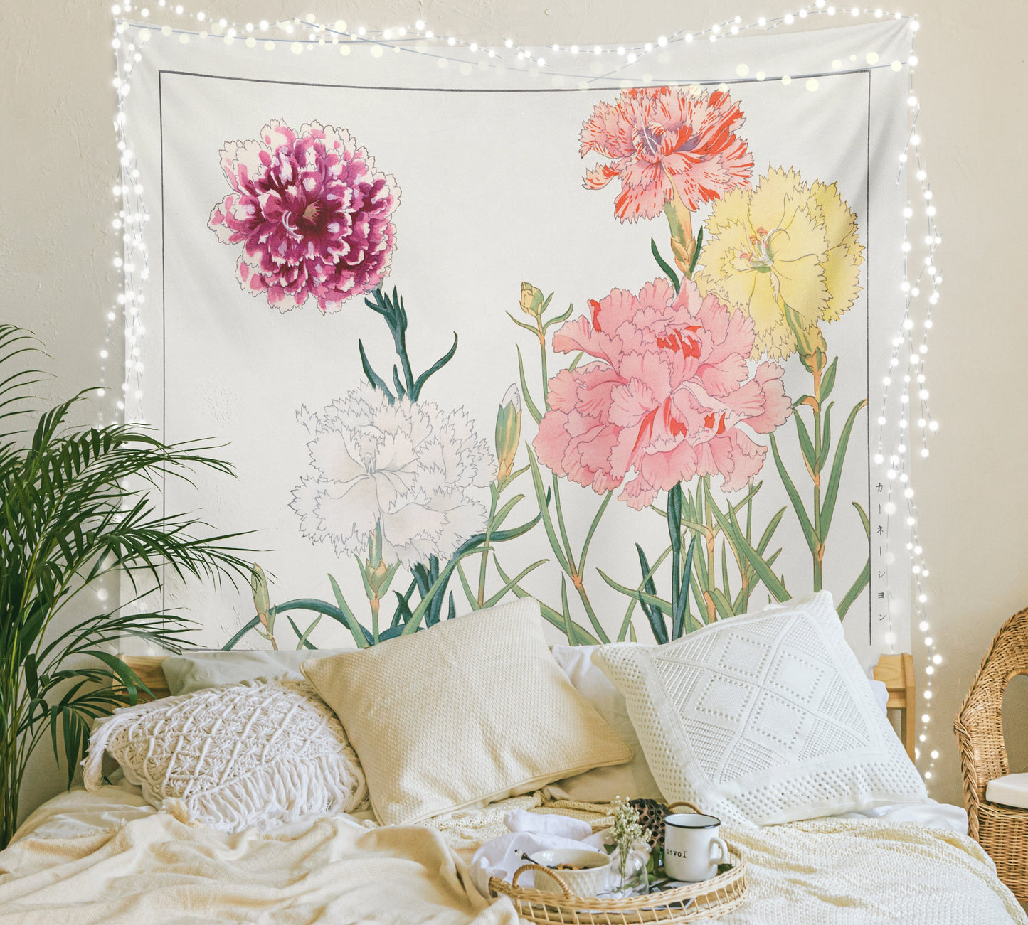 Carnation Floral Tapestry