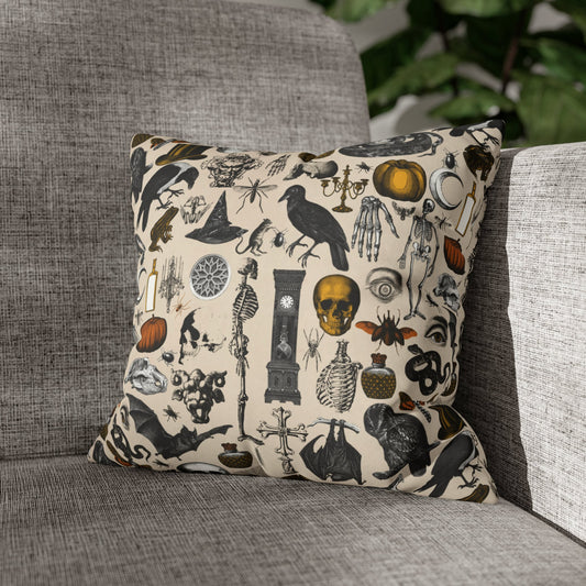 Faux Suede Pastel Goth Halloween Pillow Cover