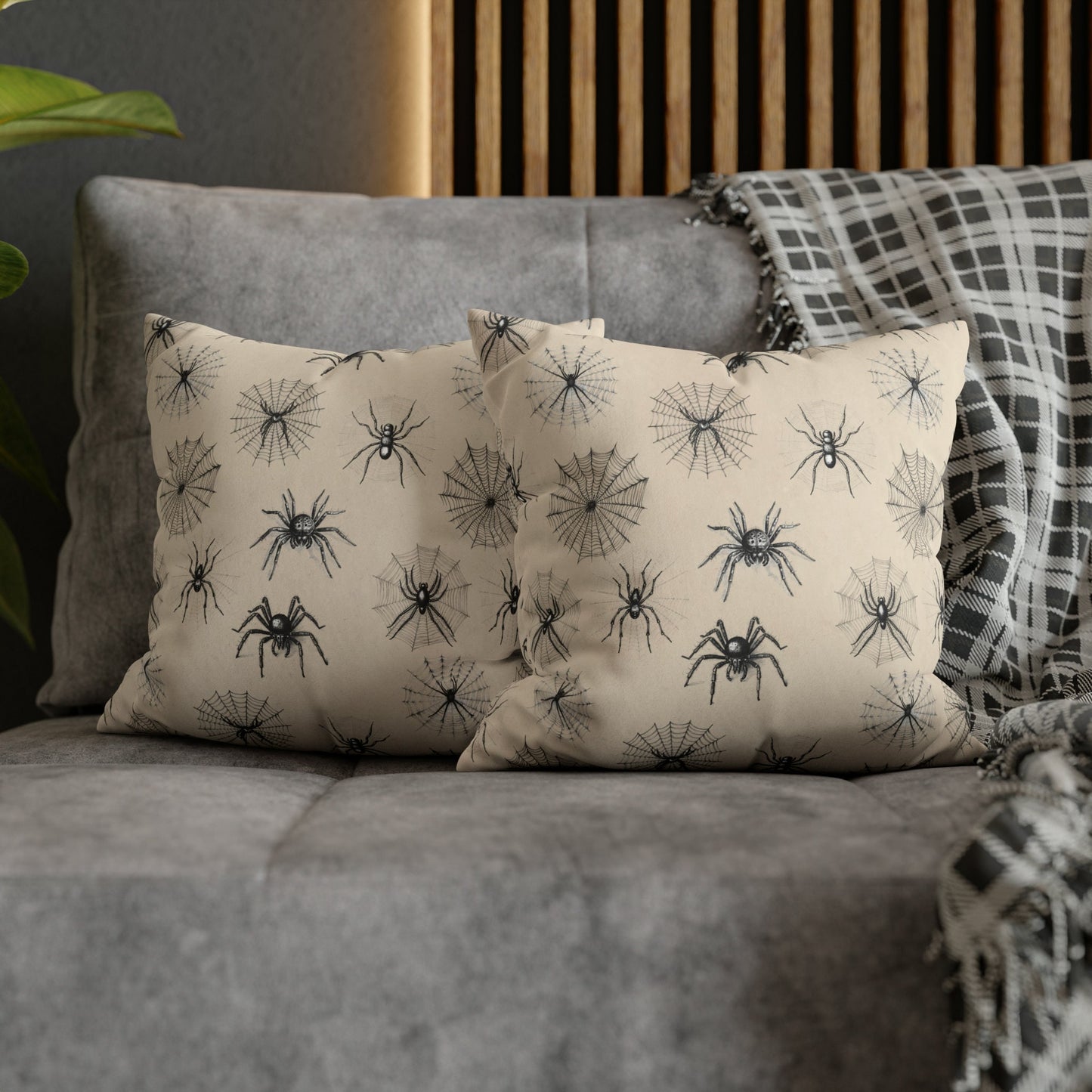 Vintage Spider Pillow Cover