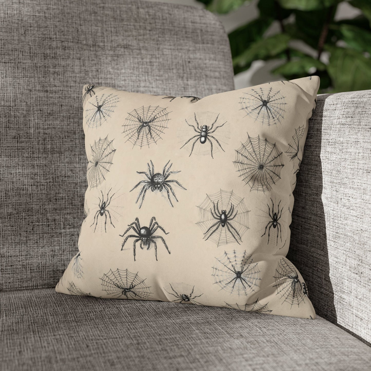 Vintage Spider Pillow Cover