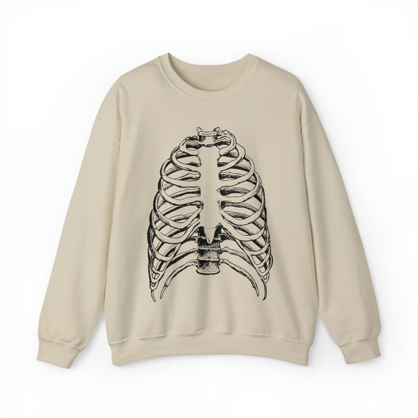 Vintage Skeleton Ribcage Crewneck Sweatshirt