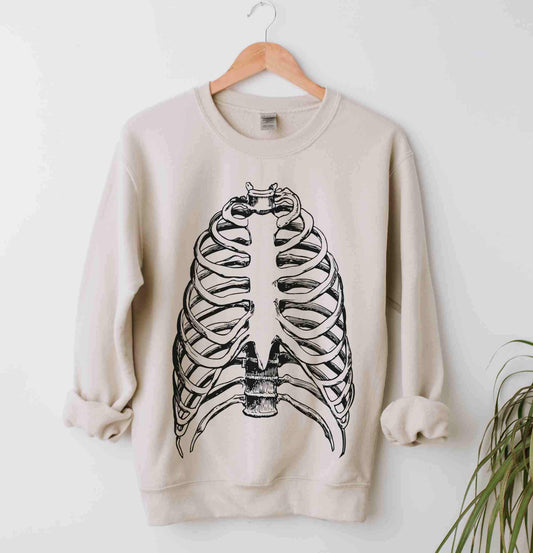 Vintage Skeleton Ribcage Crewneck Sweatshirt