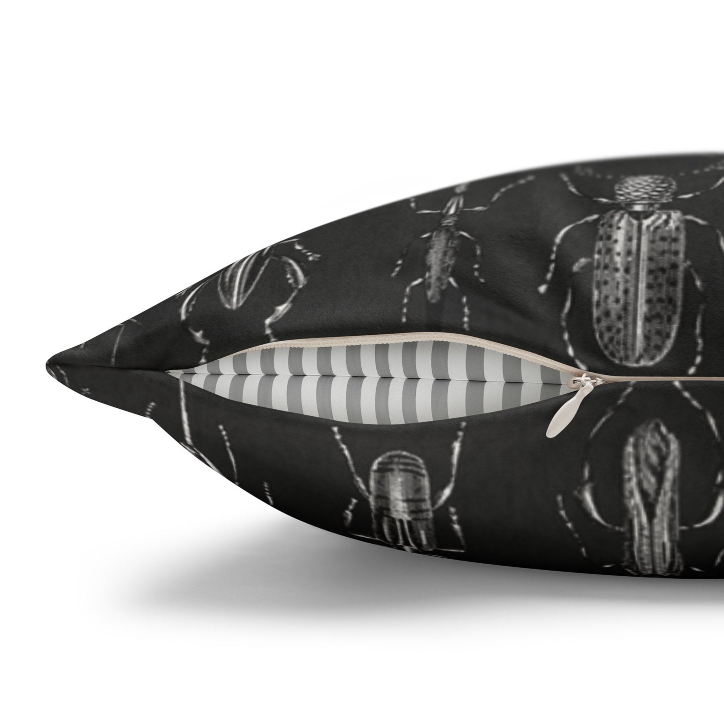 Black Moth & Insect Pillow Cover