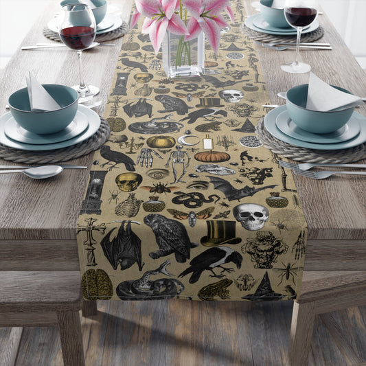 Gothic Halloween Decor Table Runner