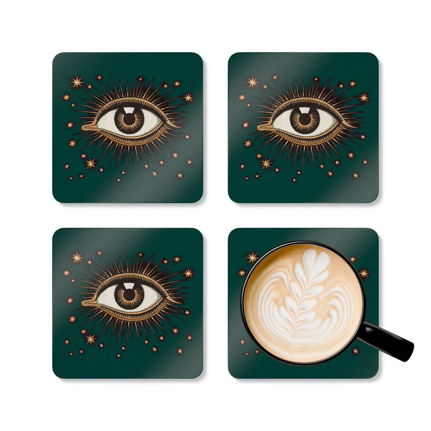 Evil Eye Corkwood Coaster Set