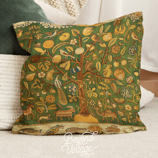Vintage Tree of Life Pillow Cover