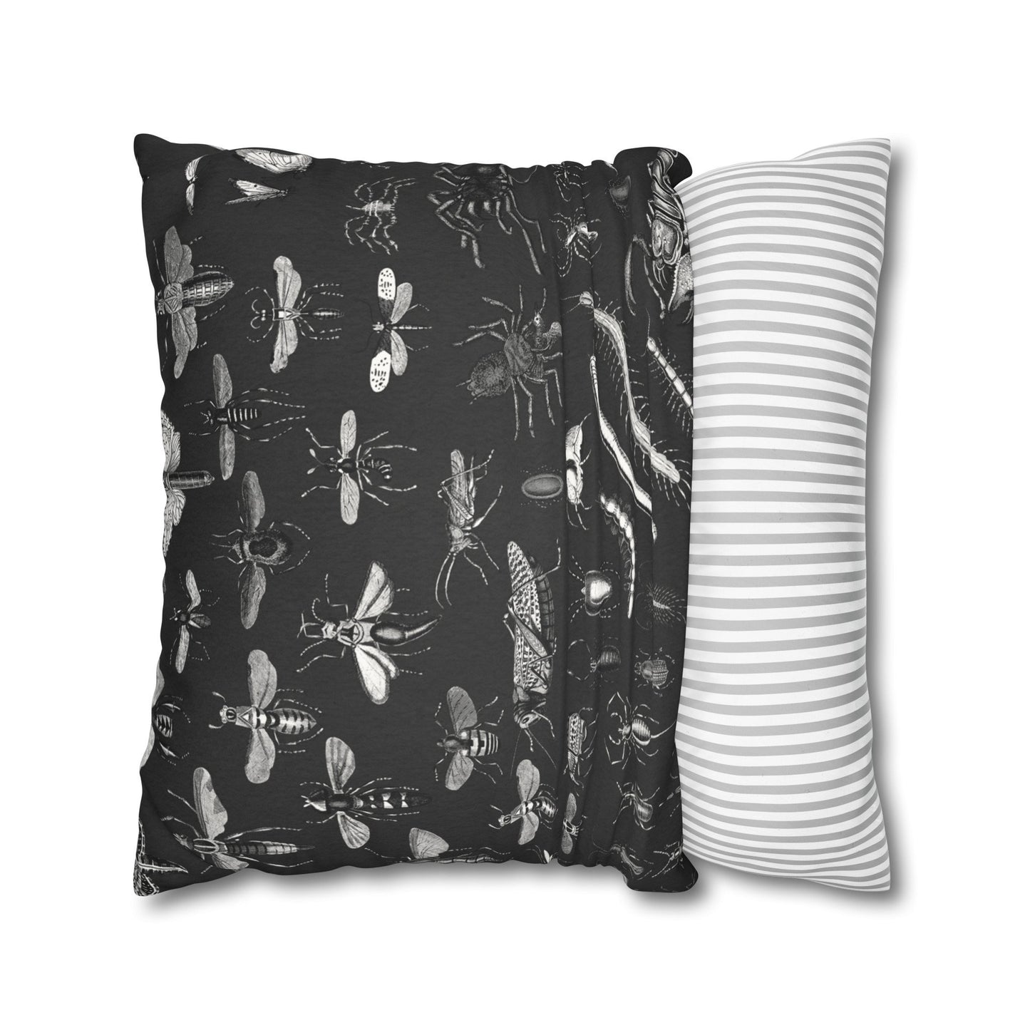 Black Moth & Insect Pillow Cover