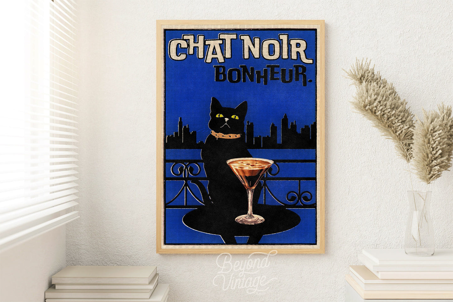 Vintage Style French Cat Poster