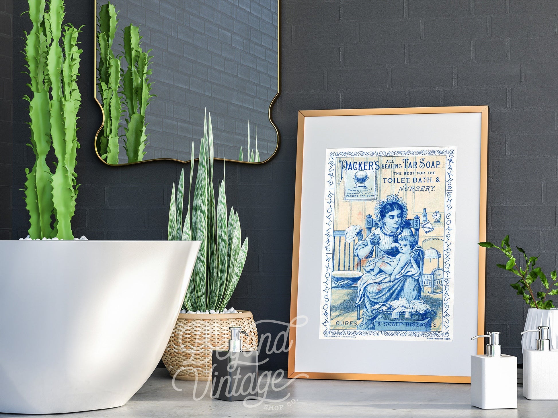 a picture of a woman sitting on a bench next to a potted plant