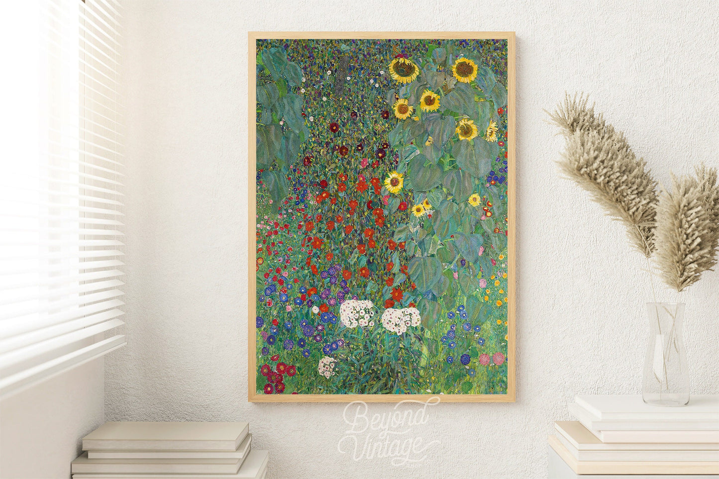 Vintage Gustav Klimt Farm Garden Poster Print