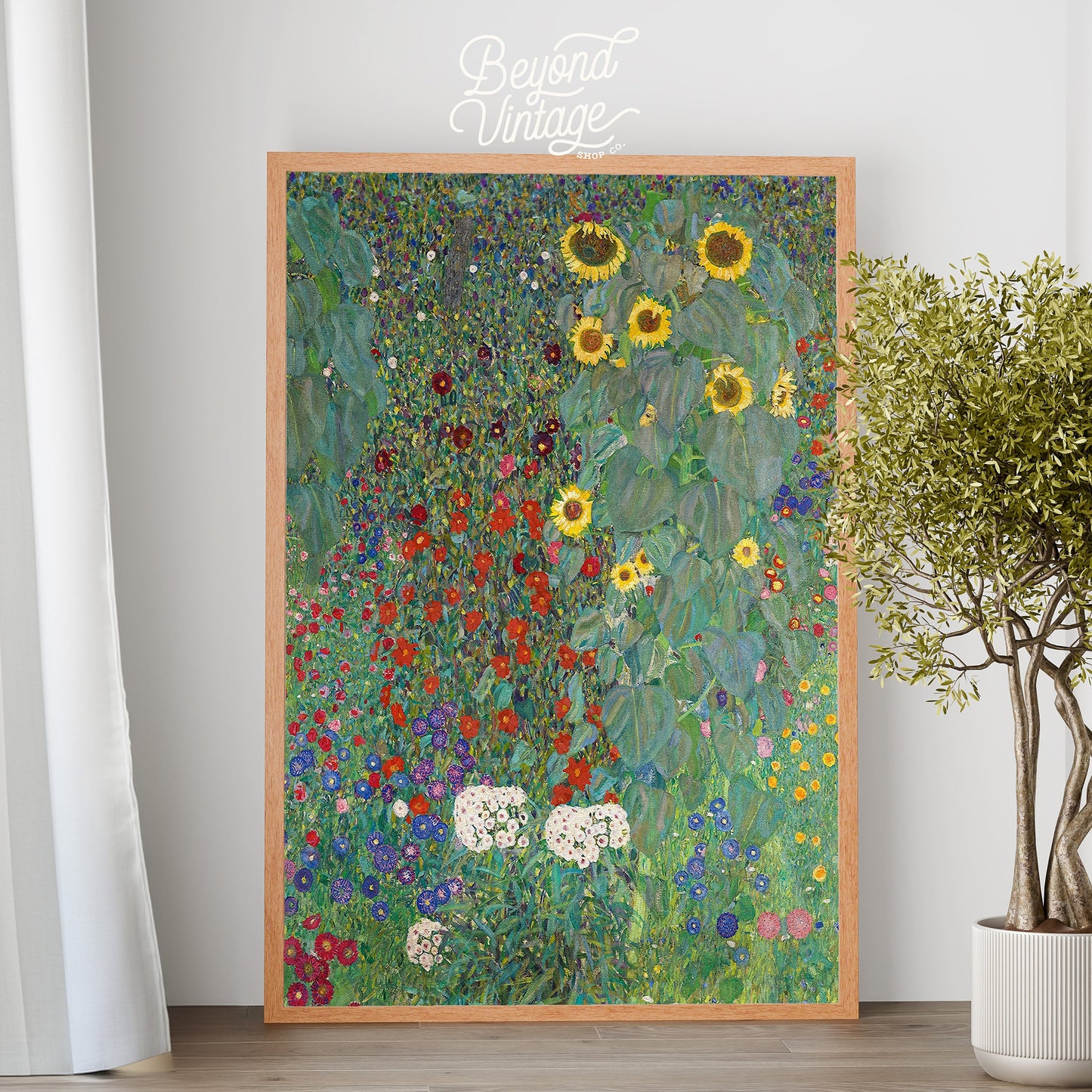 Vintage Gustav Klimt Farm Garden Poster Print