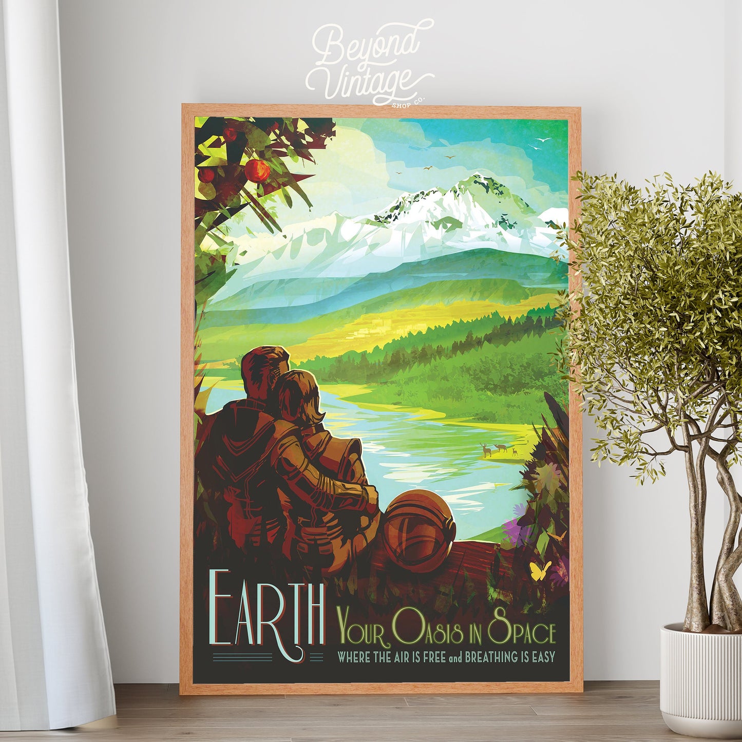 Retro Earth Poster