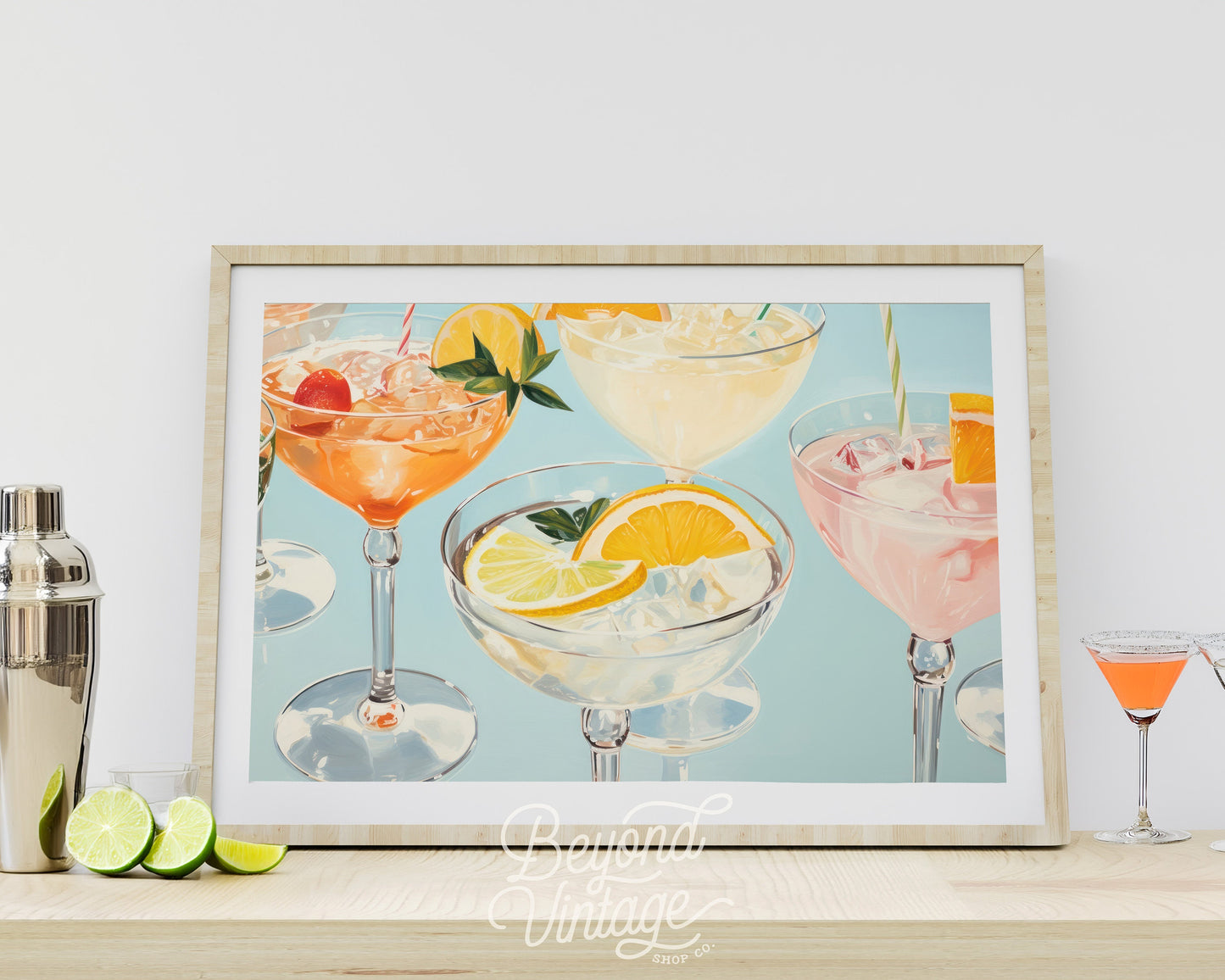 Feminine Cocktail Painting Poster