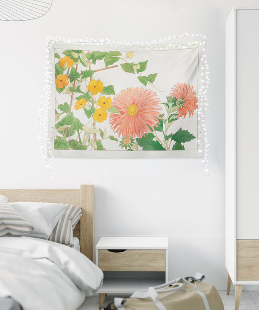 Vintage Floral Tapestry Aster Tapestry