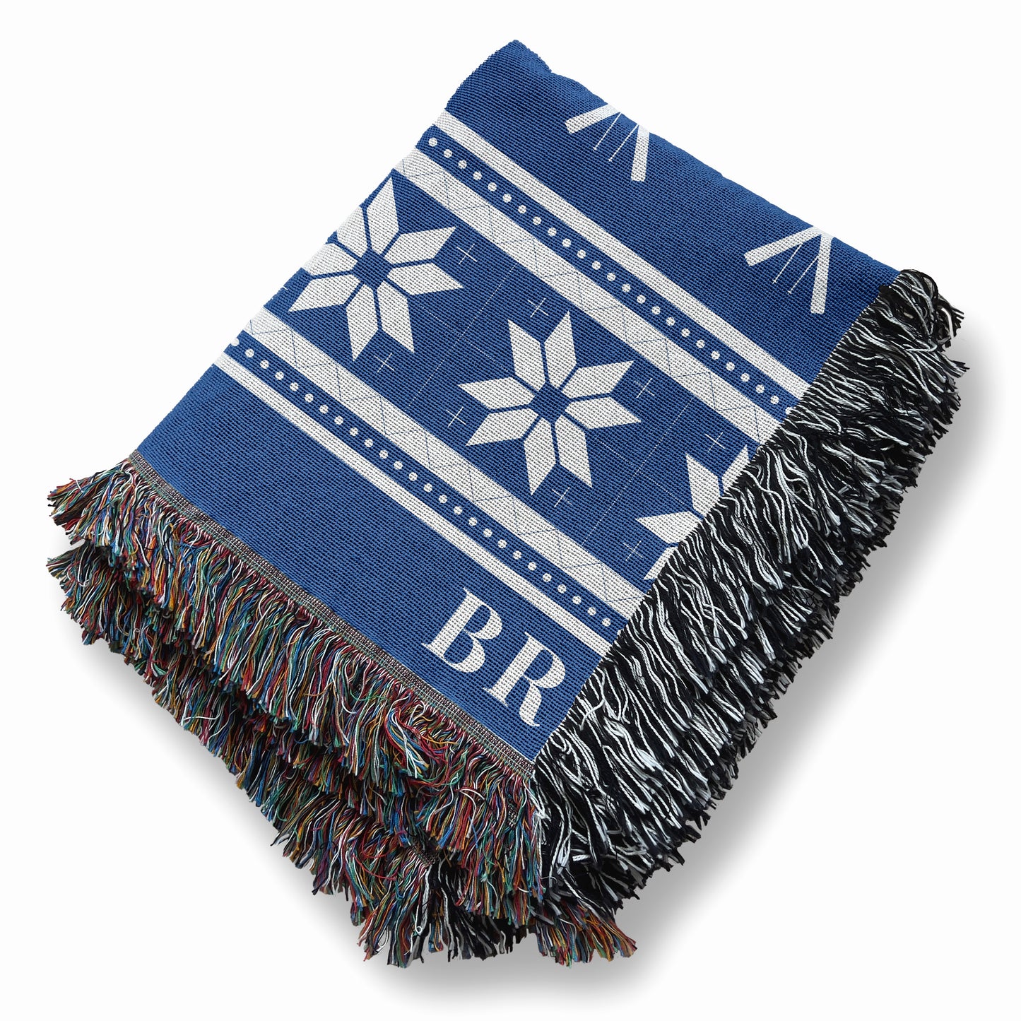 Personalized Scandinavian Ski Woven Blanket