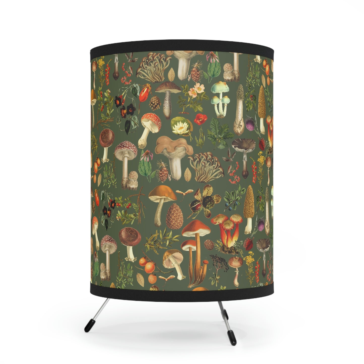 Moss Green Mushroom Lamp, Cottagecore Room Decor, Vintage Style Mushroom Lamp Shade Gift For Mushroom Lover
