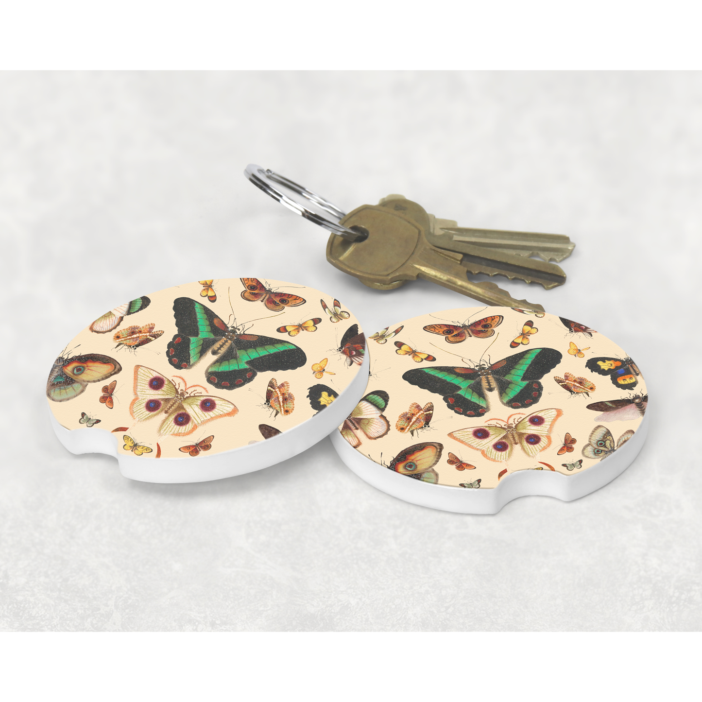 Vintage Butterfly Sandstone Car Coaster