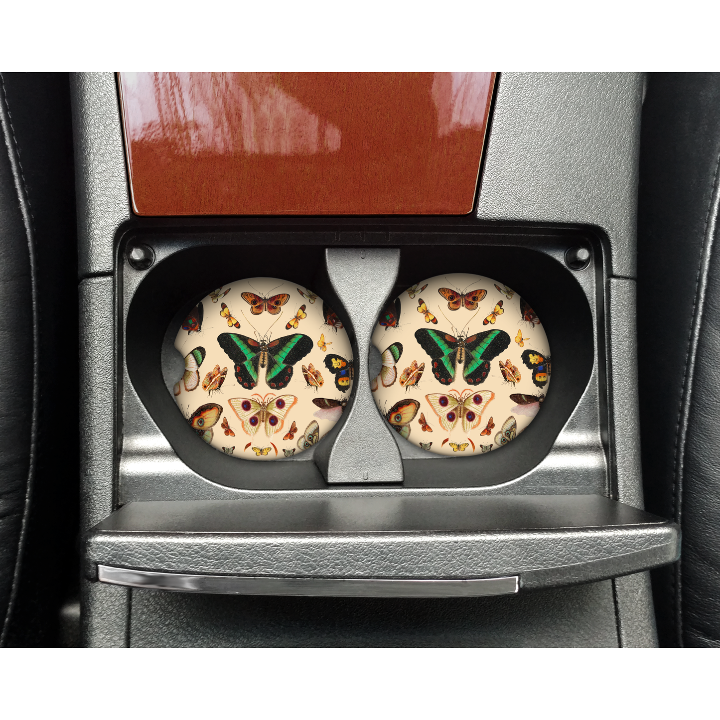 Vintage Butterfly Sandstone Car Coaster