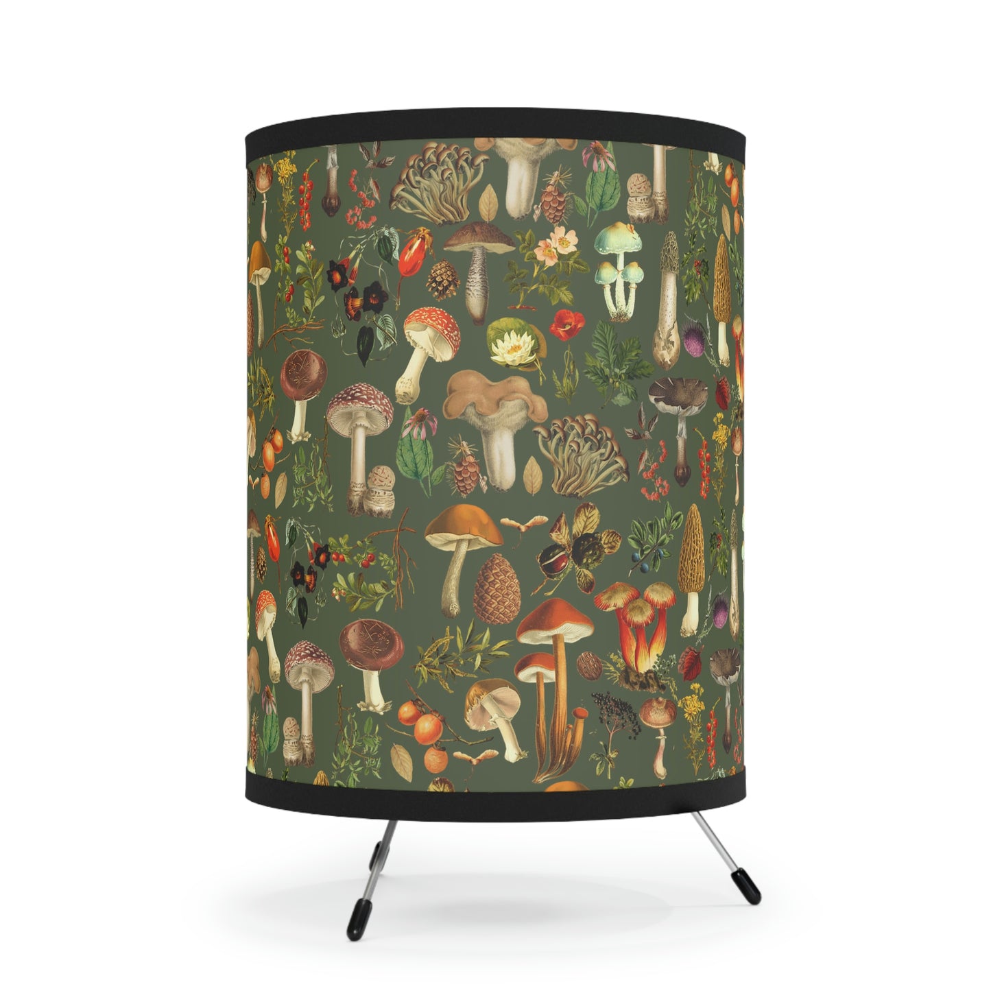 Moss Green Mushroom Lamp, Cottagecore Room Decor, Vintage Style Mushroom Lamp Shade Gift For Mushroom Lover