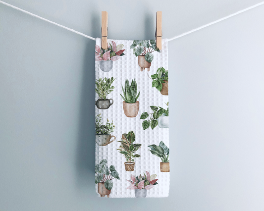 Cute House Plant Dish Towel for Plant Lover