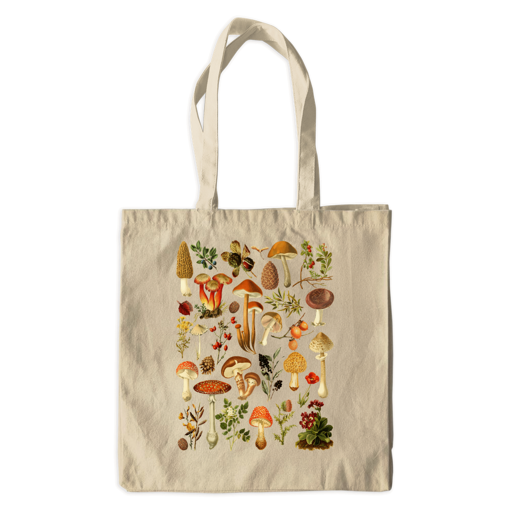 Vintage Mushroom Canvas Tote Bag