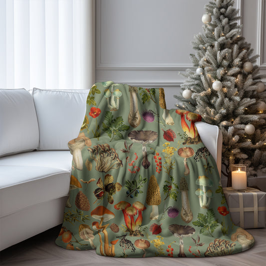 a christmas tree and a couch in a room