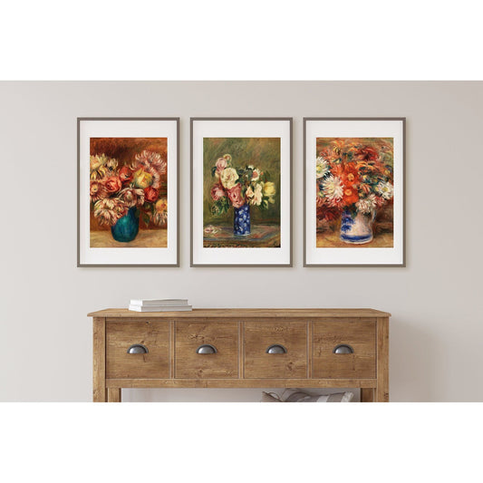 Renoirs Flower Prints x3